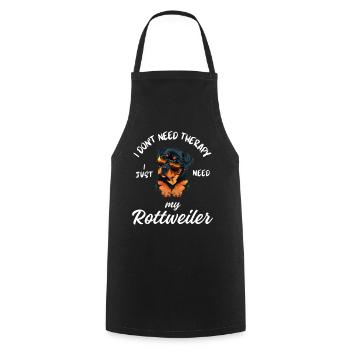 Coole Rottweiler-Sonnenbrillen - Kochschürze - Schwarz - Vorne - AI Model Male 185 dark (185cm)