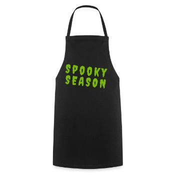 Spooky Season – Toxic Green Typography - Kochschürze - Schwarz - Vorne - AI Model Male 185 dark (185cm)