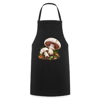 Champignon - Kochschürze - Schwarz - Vorne - AI Model Male 185 dark (185cm)
