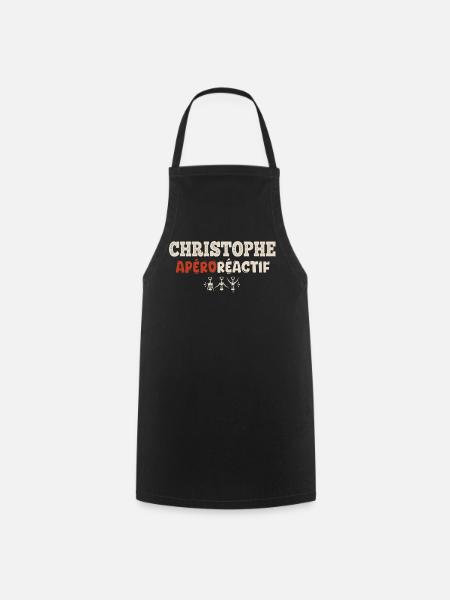 Christophe Apéroréactif – Humorgeschenk - Kochschürze - Schwarz