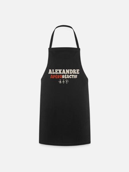 Alexandre Apéroréactif – Humorgeschenk - Kochschürze - Schwarz