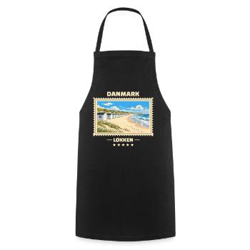 Danmark Løkken Vintage Reisemarke - Kochschürze - Schwarz - Vorne - AI Model Male 185 dark (185cm)