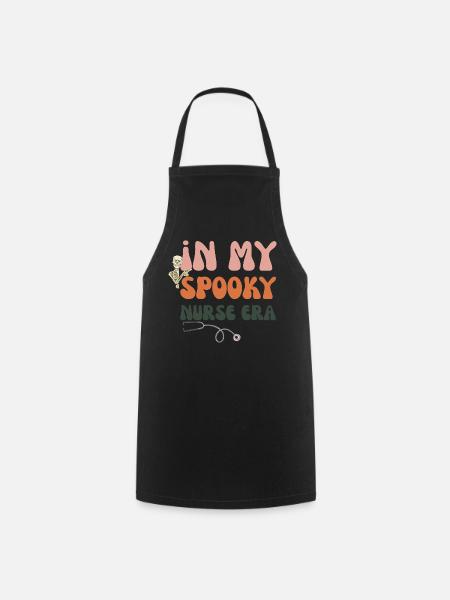 Spooky Nurse Era Retro-Halloween-Geschenk - Kochschürze - Schwarz