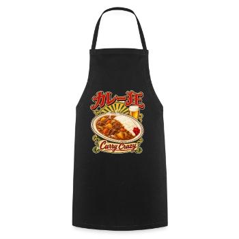 Curry Crazy - Kochschürze - Schwarz - Vorne - AI Model Male 185 dark (185cm)