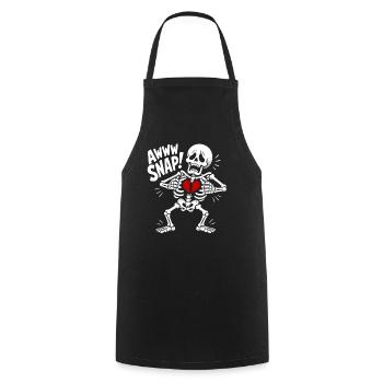 Aw Snap Broken Heart Breakup Divorce AntiValentine - Kochschürze - Schwarz - Vorne - AI Model Male 185 dark (185cm)