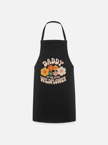 Papa der kleinen Wildblume - Kochschürze - Schwarz