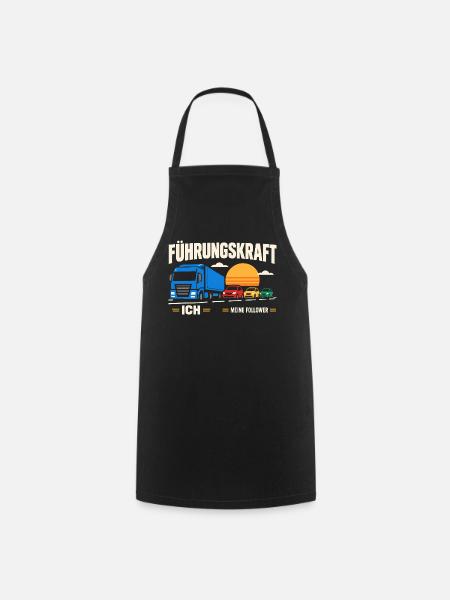 Führungskraft: Truck & Follower Sunset - Kochschürze - Schwarz