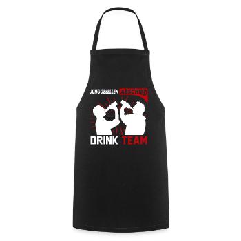 Junggesellenabschied Drink Team Mann Saufen Crew - Kochschürze - Schwarz - Vorne - AI Model Male 185 dark (185cm)