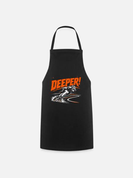 Deeper Speedskating Trainer Spruch - Kochschürze - Schwarz