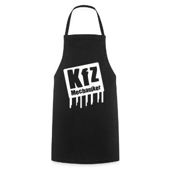 KIZ Mechaniker Logo - Kochschürze - Schwarz - Vorne - AI Model Male 185 dark (185cm)