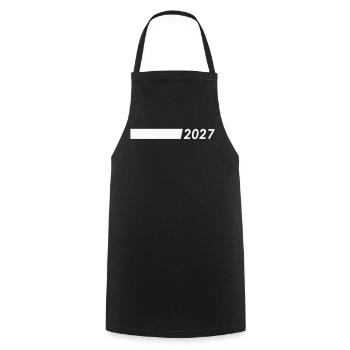 2027 - Kochschürze - Schwarz - Vorne - AI Model Male 185 dark (185cm)