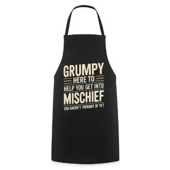 Grumpy hier, um dir zu helfen, in Unfug einzusteigen - Kochschürze - Schwarz - Vorne - AI Model Male 185 dark (185cm)