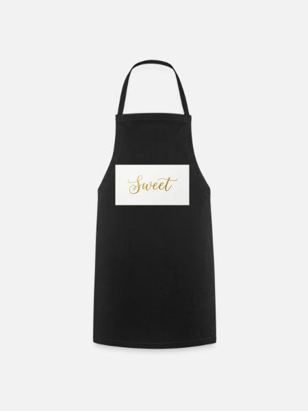 Goldene Script-Schrift Sweet - Kochschürze - Schwarz