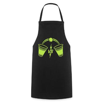 Beer Pong Duell - Kochschürze - Schwarz - Vorne - AI Model Male 185 dark (185cm)