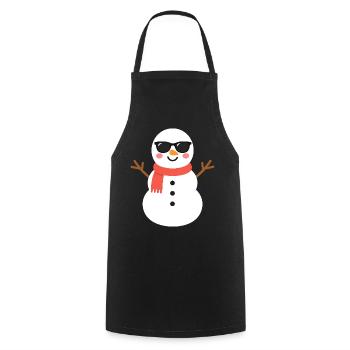 Schneemann mit Sonnenbrille - Kochschürze - Schwarz - Vorne - AI Model Male 185 dark (185cm)