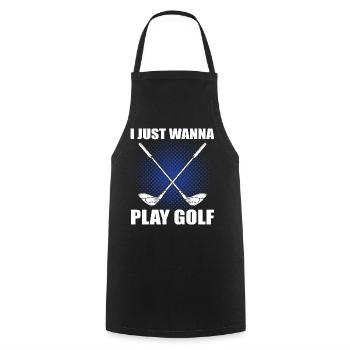 Golf Spruch - Kochschürze - Schwarz - Vorne - AI Model Male 185 dark (185cm)