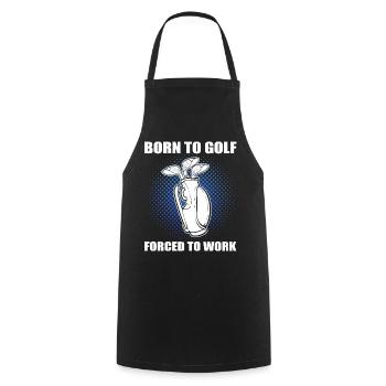 Born to Golf  - Kochschürze - Schwarz - Vorne - AI Model Male 185 dark (185cm)