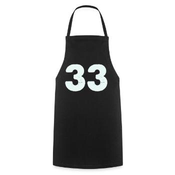 33- - Kochschürze - Schwarz - Vorne - AI Model Male 185 dark (185cm)