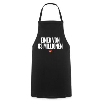 Einer Von 83 Millionen - Kochschürze - Schwarz - Vorne - AI Model Male 185 dark (185cm)