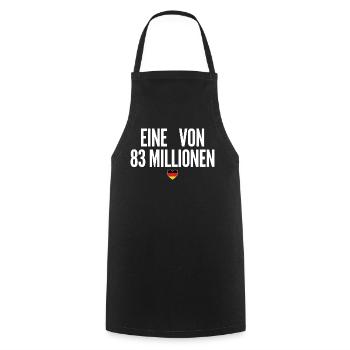 Eine von 83 Millionen - Kochschürze - Schwarz - Vorne - AI Model Male 185 dark (185cm)