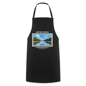 Vereinigte Staaten Washington D.C. Vintage Marke - Kochschürze - Schwarz - Vorne - AI Model Male 185 dark (185cm)