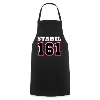 STABIL 161 - FOOTBALL RED - Kochschürze - Schwarz - Vorne - AI Model Male 185 dark (185cm)