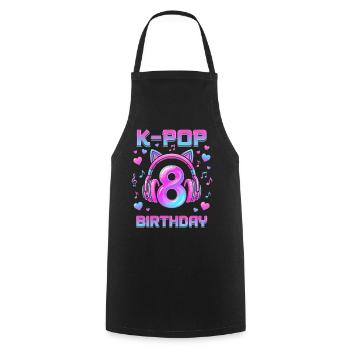 K-Pop Girls 8. Geburtstagsmädchen Geschenk Kpop Geburtstag - Kochschürze - Schwarz - Vorne - AI Model Male 185 dark (185cm)
