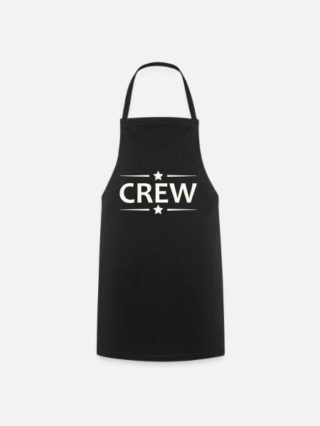 Crew Sternen Retro Badge - Kochschürze - Schwarz