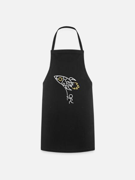 Taschenrakete - Kochschürze - Schwarz