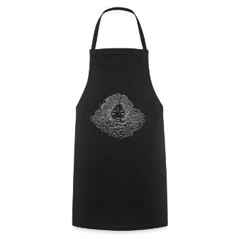 Finnisches Wassergeist-T-Shirt | Finnische Folklore - Kochschürze - Schwarz - Vorne - AI Model Male 185 dark (185cm)
