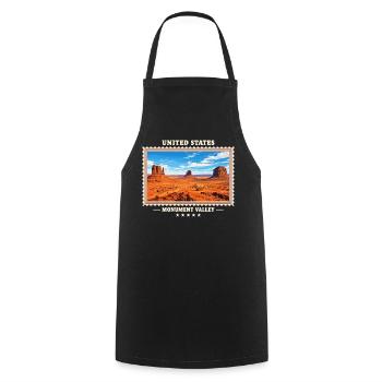 Vereinigte Staaten Monument Valley Vintage Reisema - Kochschürze - Schwarz - Vorne - AI Model Male 185 dark (185cm)