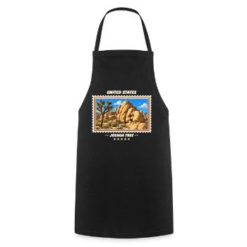 Vereinigte Staaten Joshua Tree Vintage Reisemarke - Kochschürze - Schwarz - Vorne - AI Model Male 185 dark (185cm)