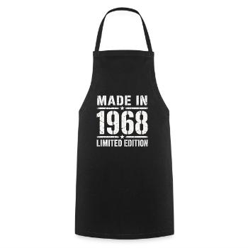 Made in 1968 Limited Edition Vintage Shirt Retro - Kochschürze - Schwarz - Vorne - AI Model Male 185 dark (185cm)