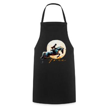 Horse - Kochschürze - Schwarz - Vorne - AI Model Male 185 dark (185cm)
