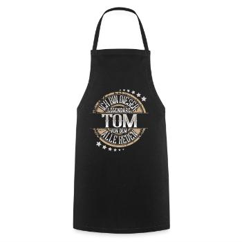 Tom - Kochschürze - Schwarz - Vorne - AI Model Male 185 dark (185cm)