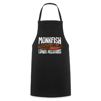 Tiefsee Monster - Seeteufel - Kochschürze - Schwarz - Vorne - AI Model Male 185 dark (185cm)