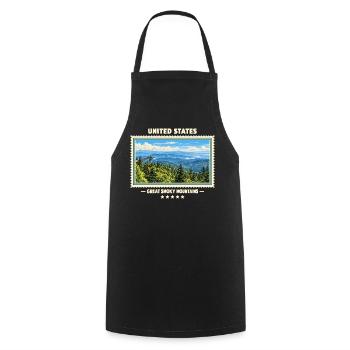 Vereinigte Staaten Great Smoky Mountains Vintage - Kochschürze - Schwarz - Vorne - AI Model Male 185 dark (185cm)