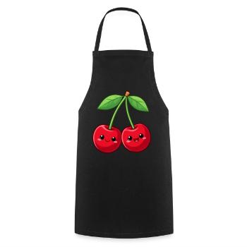 Lustige Kawaii Kirschen Geschenk  - Kochschürze - Schwarz - Vorne - AI Model Male 185 dark (185cm)