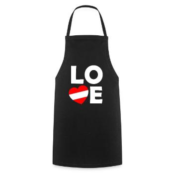 Austria Liebe-Design - Kochschürze - Schwarz - Vorne - AI Model Male 185 dark (185cm)