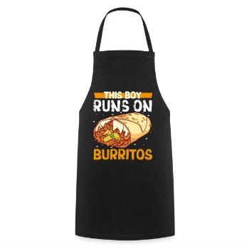 Männer lieben Burritos - Kochschürze - Schwarz - Vorne - AI Model Male 185 dark (185cm)
