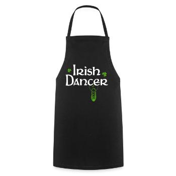 White Irish Dancer Schild - Kochschürze - Schwarz - Vorne - AI Model Male 185 dark (185cm)