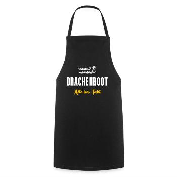 Drachenboot Team Geschenk Alle im Takt - Kochschürze - Schwarz - Vorne - AI Model Male 185 dark (185cm)