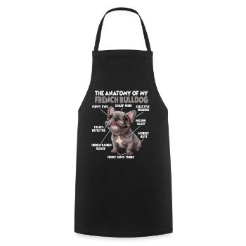 Französische Bulldogge Hundehalter T Frenchie  - Kochschürze - Schwarz - Vorne - AI Model Male 185 dark (185cm)