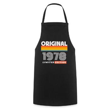 1978 Original Geburtstag Retro Vintage 70er Spruch - Kochschürze - Schwarz - Vorne - AI Model Male 185 dark (185cm)