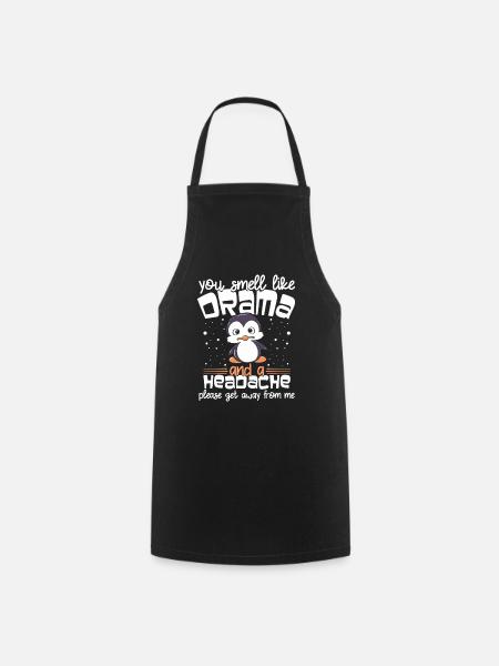 Drama Kopfschmerz Pinguin Tee - Kochschürze - Schwarz