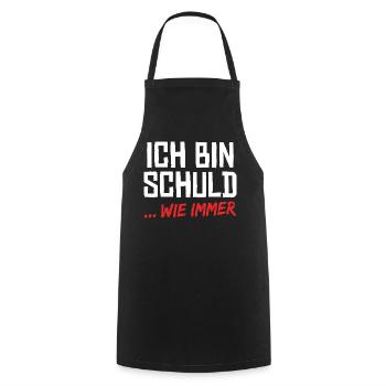 Ich Bin Schuld Wie Immer Lustiger Spruch - Kochschürze - Schwarz - Vorne - AI Model Male 185 dark (185cm)