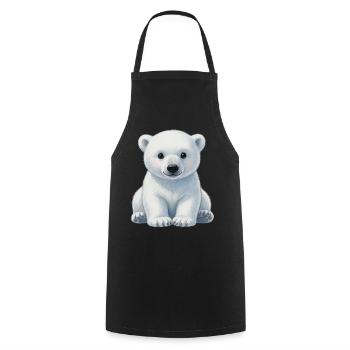 Niedliches Eisbär Baby Geschenkidee für Kinder  - Kochschürze - Schwarz - Vorne - AI Model Male 185 dark (185cm)