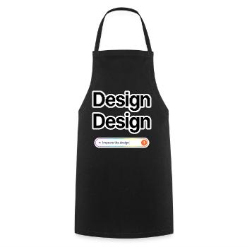 NOAI-Design - Kochschürze - Schwarz - Vorne - AI Model Male 185 dark (185cm)
