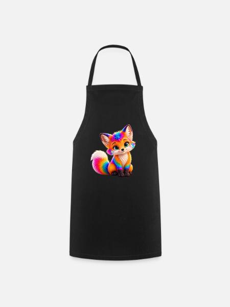 Der kleine Farbenfuchs - Kochschürze - Schwarz
