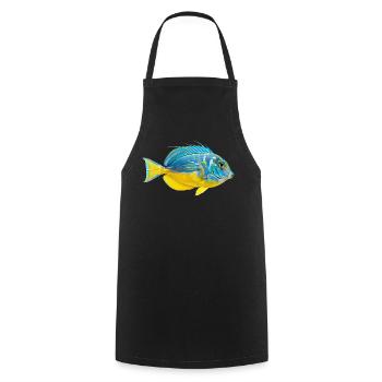Vivid Parrotfish Burst - Kochschürze - Schwarz - Vorne - AI Model Male 185 dark (185cm)